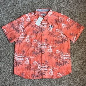 Tommy Bahama Houston Astros Hawaiian Palm Shirt Mens XL Coconut Point Orange NEW